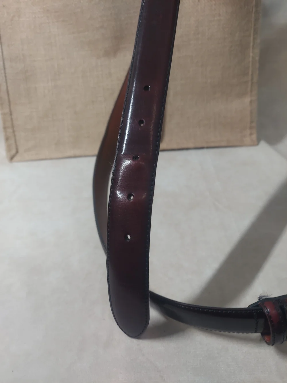 Men's Handcrafted in USA Genuine Leather Belt - Size 38 - Classic Brown